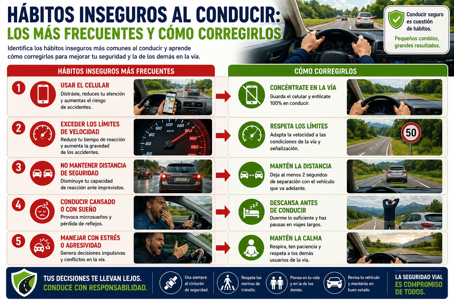 Imagen del artículo Errores más comunes al conducir y cómo evitarlos