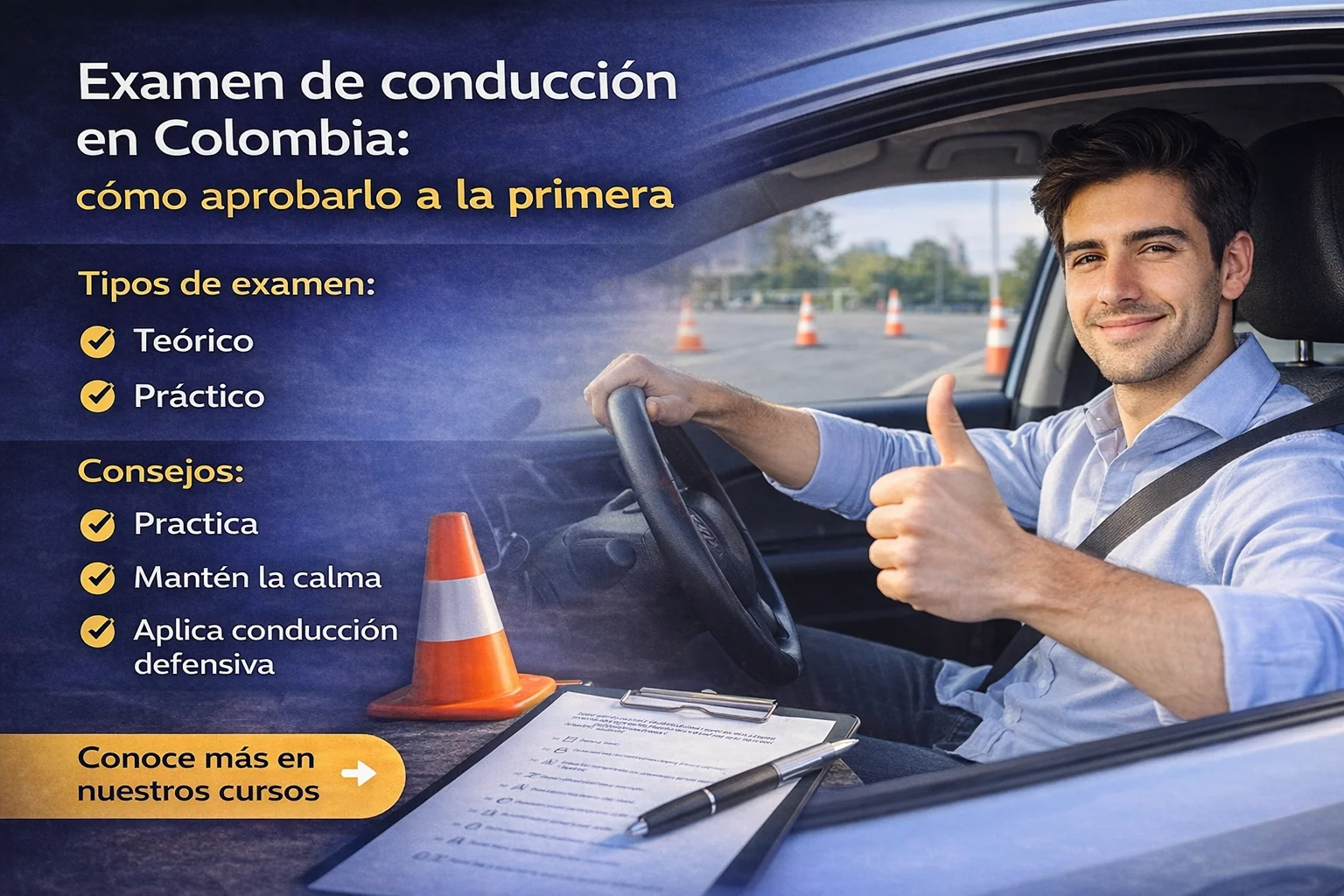 Imagen del artículo Examen de conducción en Colombia: cómo aprobarlo a la primera