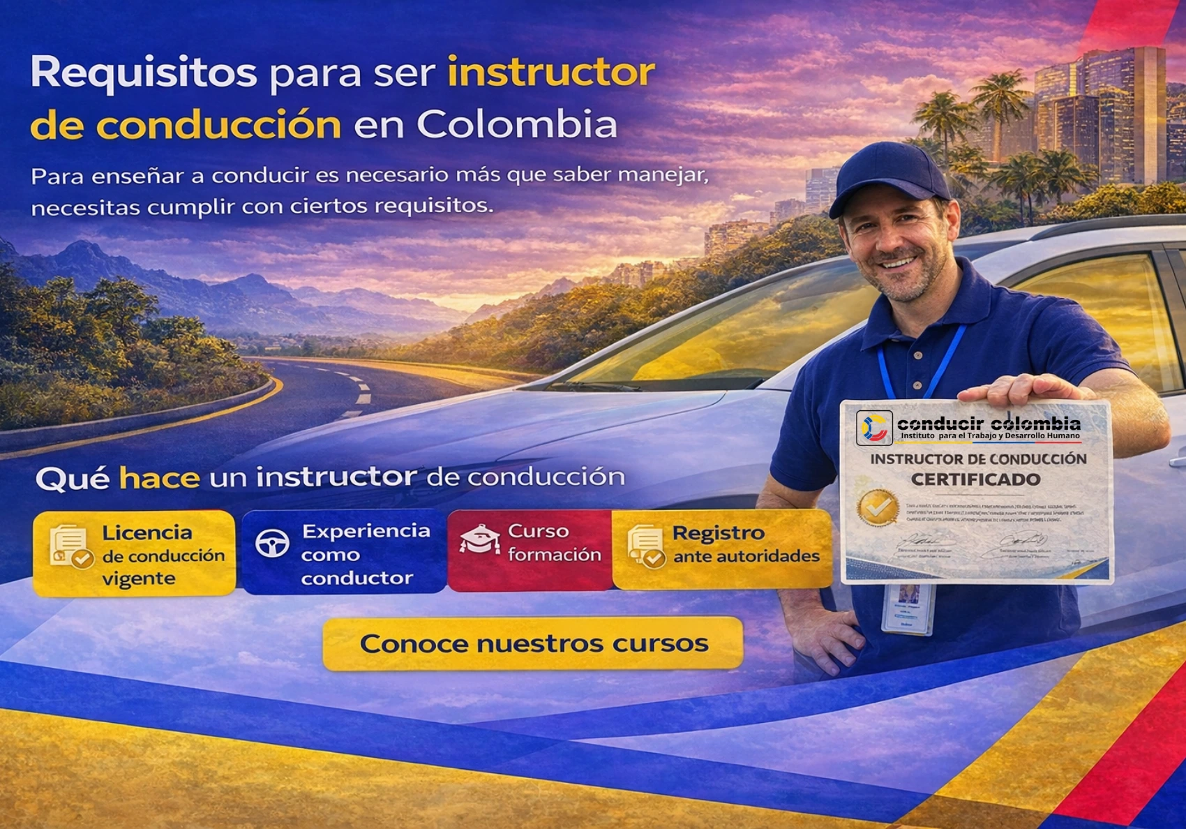 Imagen del artículo Requisitos para ser instructor de conducción en Colombia
