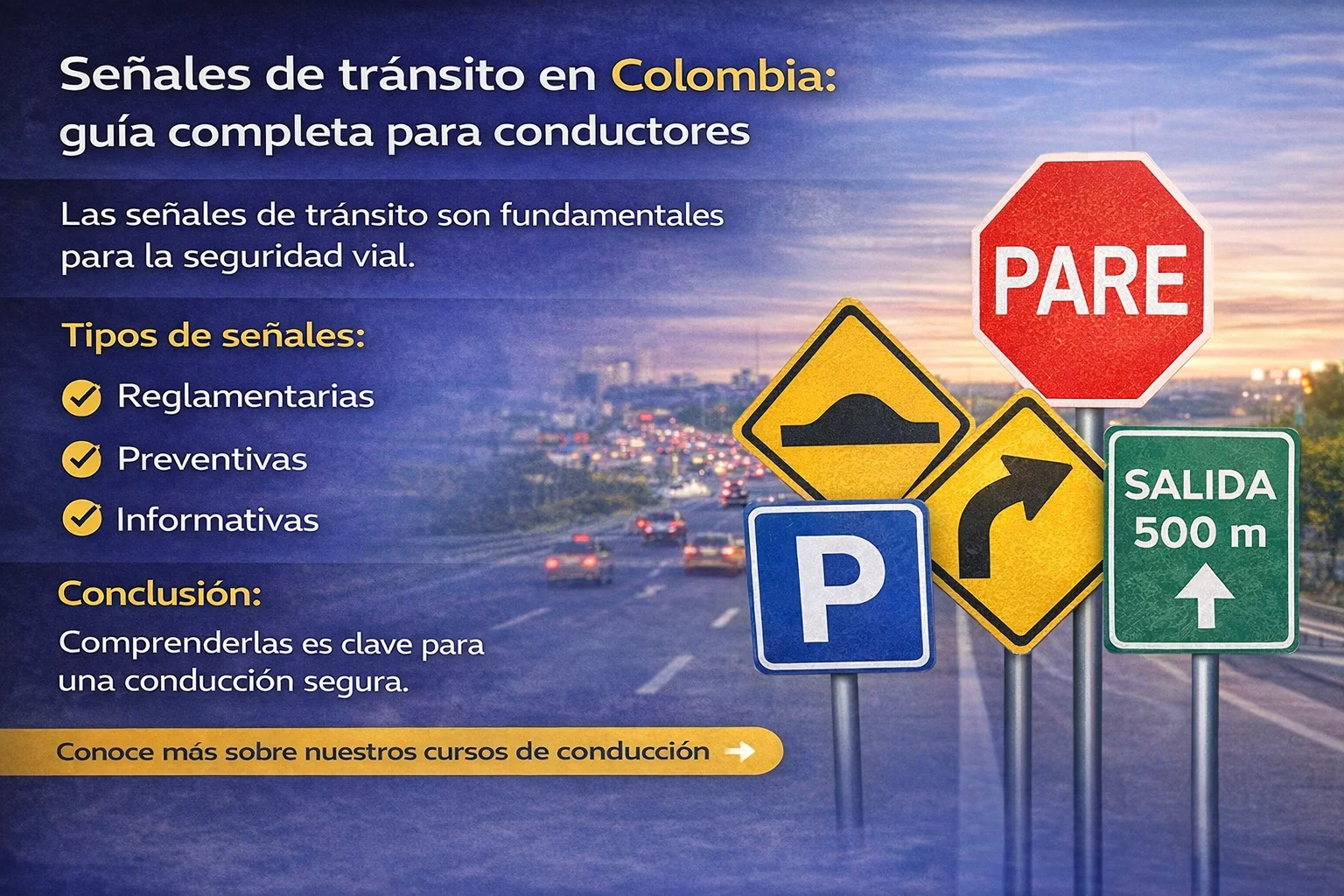 Imagen del artículo Señales de tránsito en Colombia: guía completa para conductores